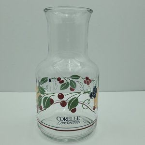 Corelle Coordinates Abundance Open Carafe Clear Glass Juice Decanter